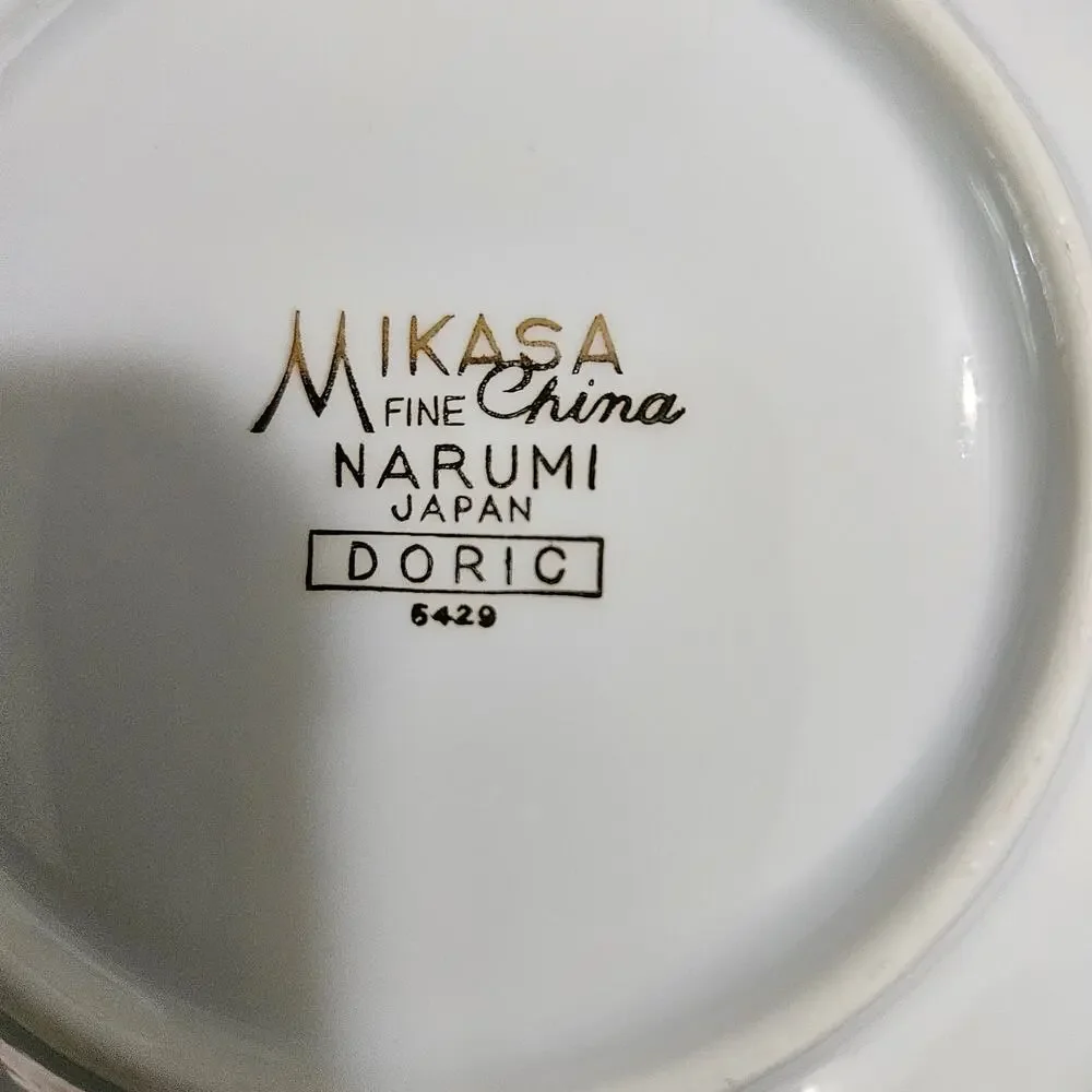 Mikasa Narumi Doric 5429 Dessert Bowl Gold Trim Fine China Japan